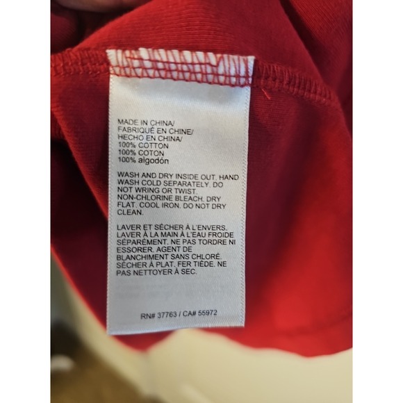 Rafaella Women's Red Blouse, Size 1x, 100% Cotton, 3/4 Sleeve - Picture 6 of 8